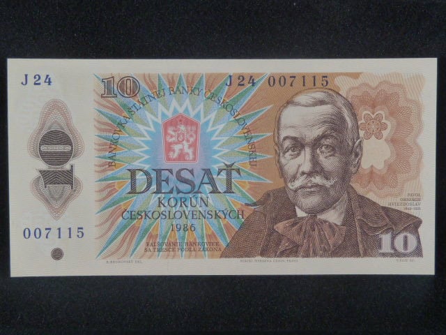 10 Kčs 1986 série J 24