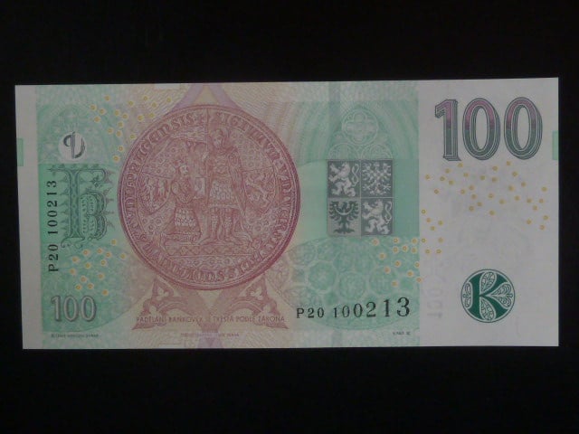 100 Kč 2018 série P 20