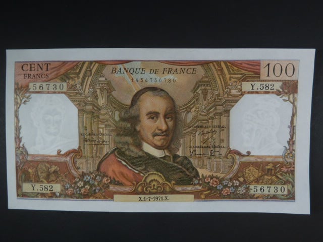 100 Francs 1.7.1971, BNB. B1007d, Pi. 149