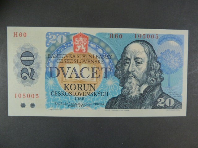 20 Kčs 1988 série H 60 vzácná vysoká série