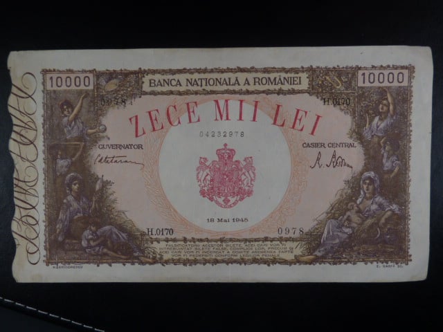 10000 Lei 1945, BNB. B236a, Pi. 57