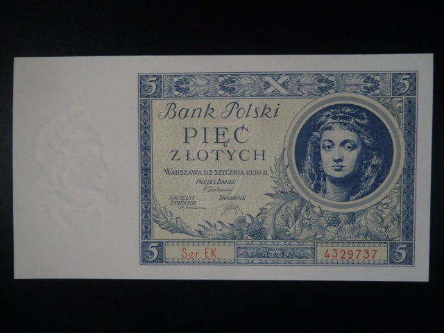 Polsko, 5 Zl 1930 série EK, Ba. PL3c
