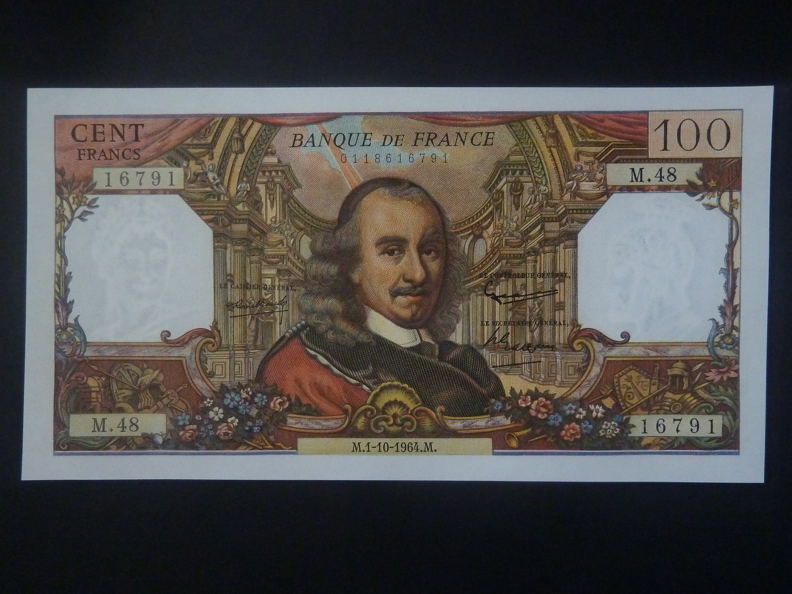 100 Francs 1964, BNB. B1007a, Pi. 149