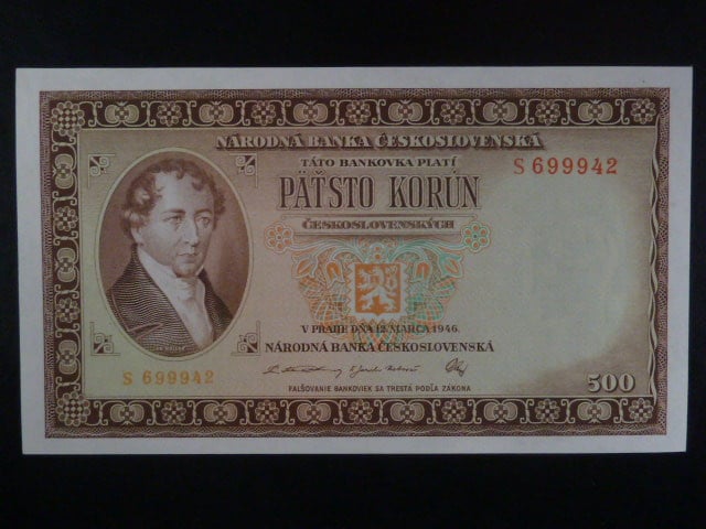 500 Kčs 1946 série S