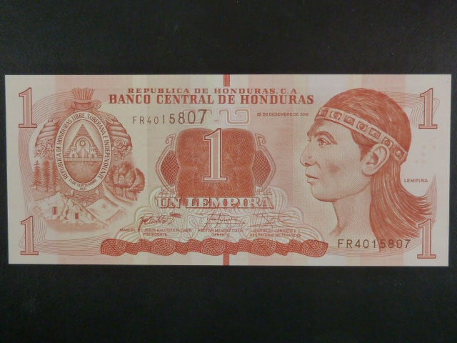 HONDURAS, 1 Lempira 2016, BNB. B344c, Pi. 96c