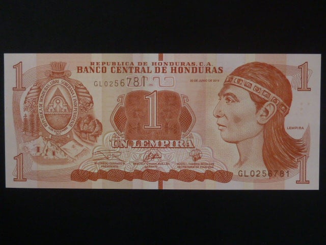 HONDURAS, 1 Lempira 2019, BNB. B344d, Pi. 96d
