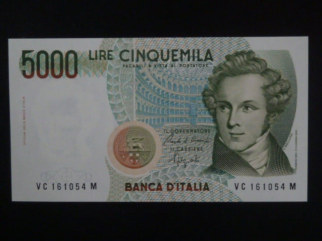5000 Lire 1985, podpis Ciampi/Speziali, BNB. B461b, Pi. 111b