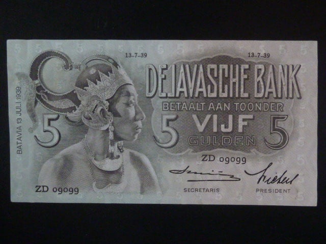 NIZOZEMSKÉ INDIE, 5 Guldenů 1939, Pi. 78