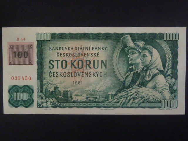 100 Kč 1961/1993 série B 44, kolek, vysoká série