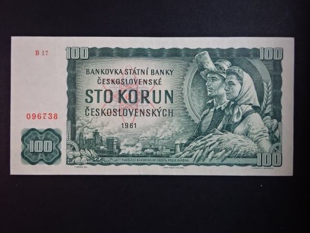 100 Kčs 1961 série B 17