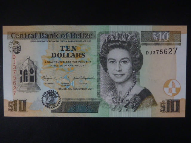 BELIZE, 10 Dollars 2011, BNB. B326d, Pi. 68