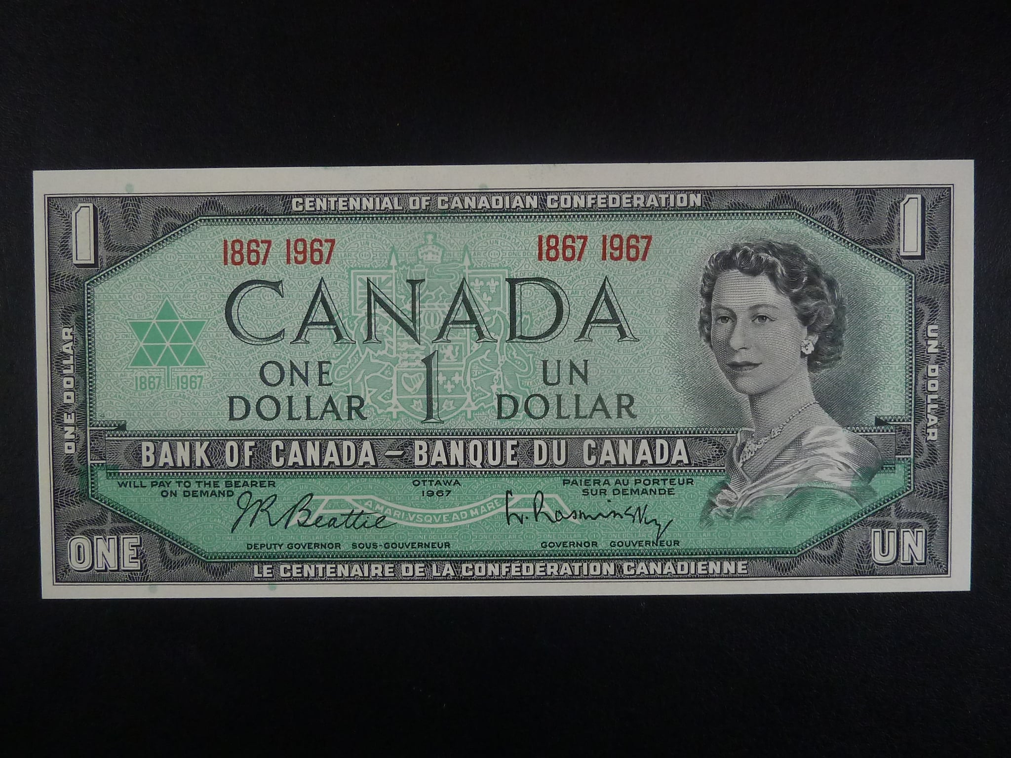 KANADA, 1 Dollar 1967 pamětní - 100 let konfederace, BNB. B347a, Pi. 84