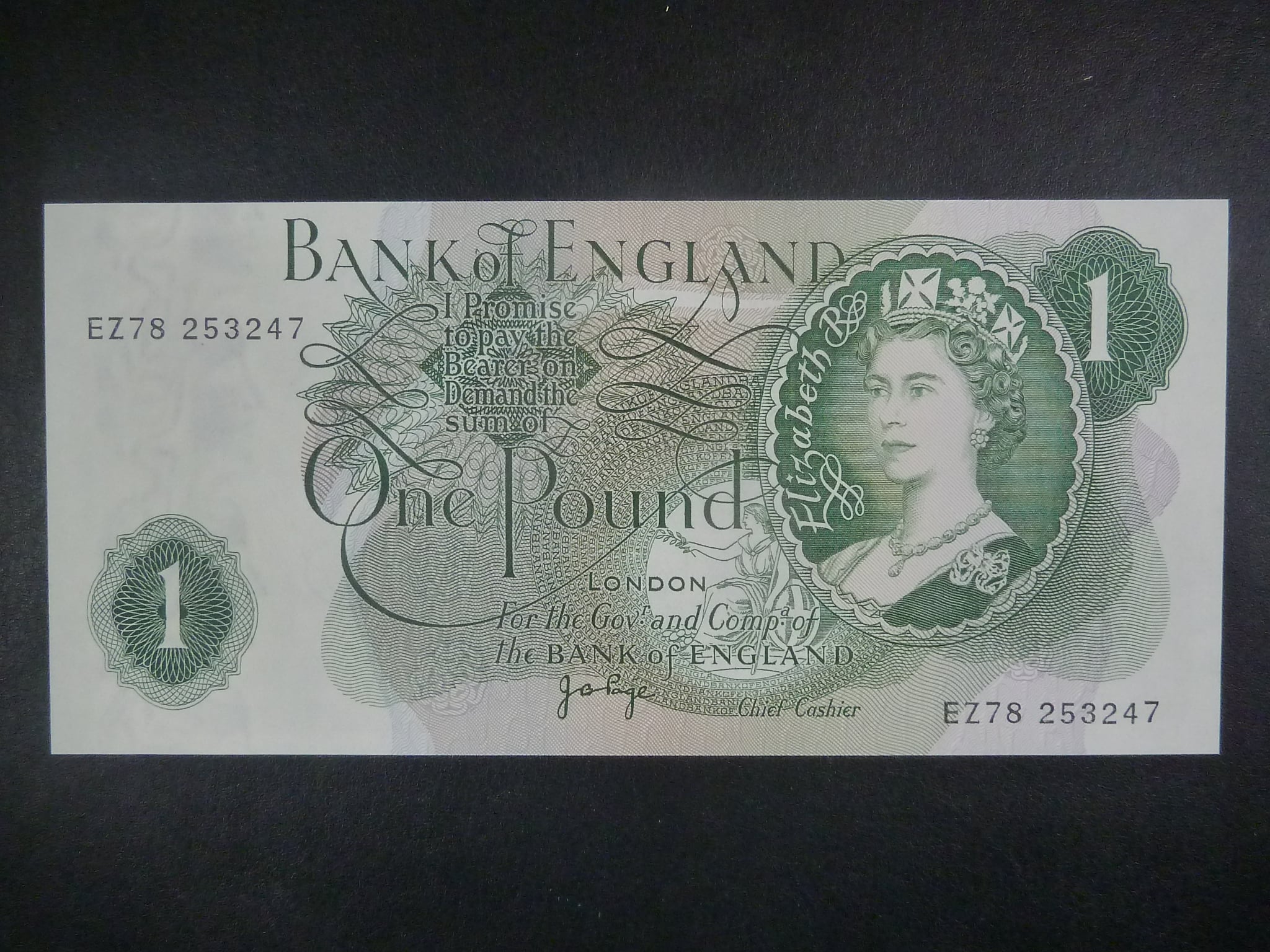 1 Pound 1970 podpis Page, BNB. B180g, Pi. 374