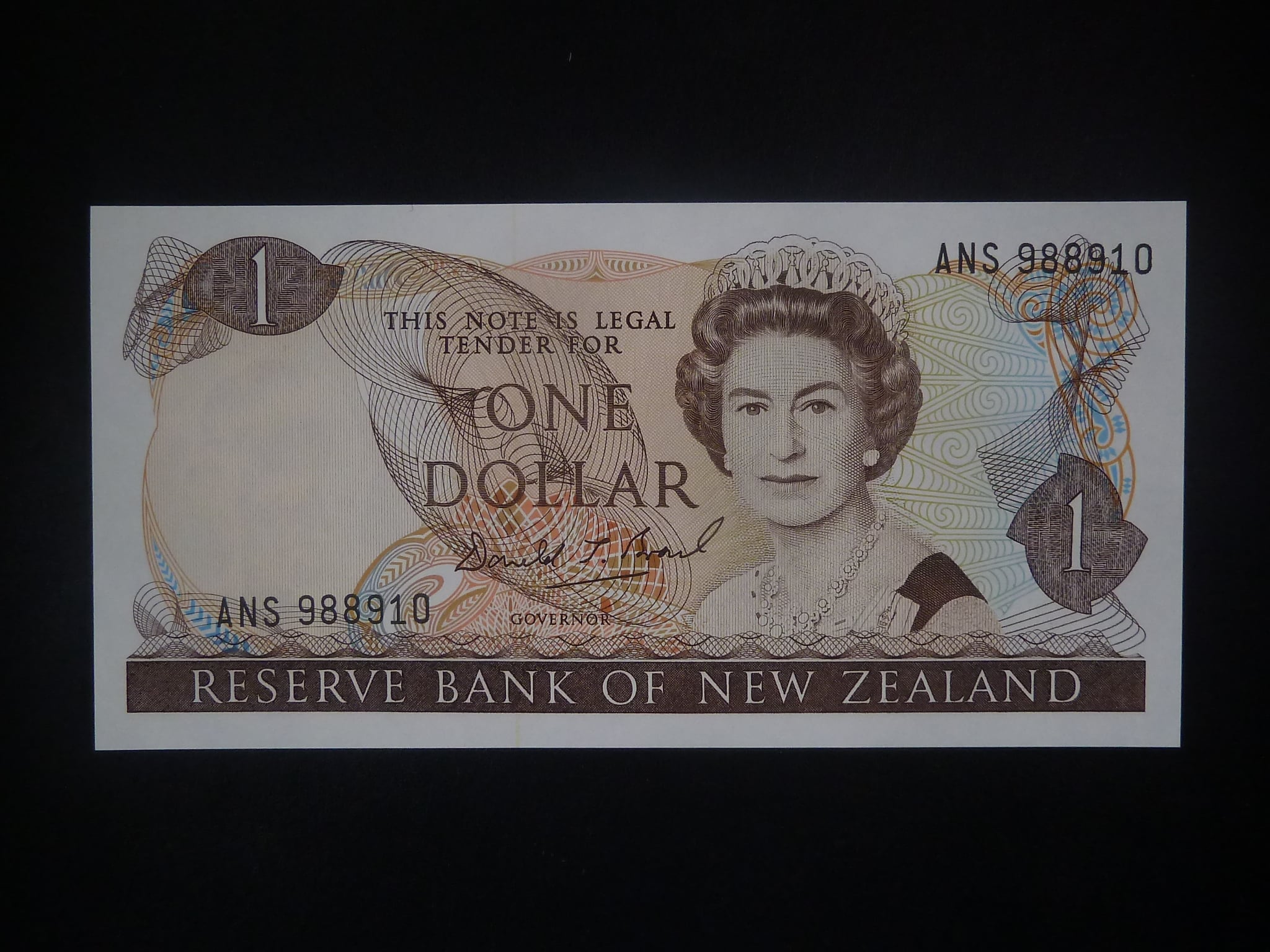 NOVÝ ZÉLAND, 1 Dollar 1989 Brash, BNB. B116c, Pi. 169