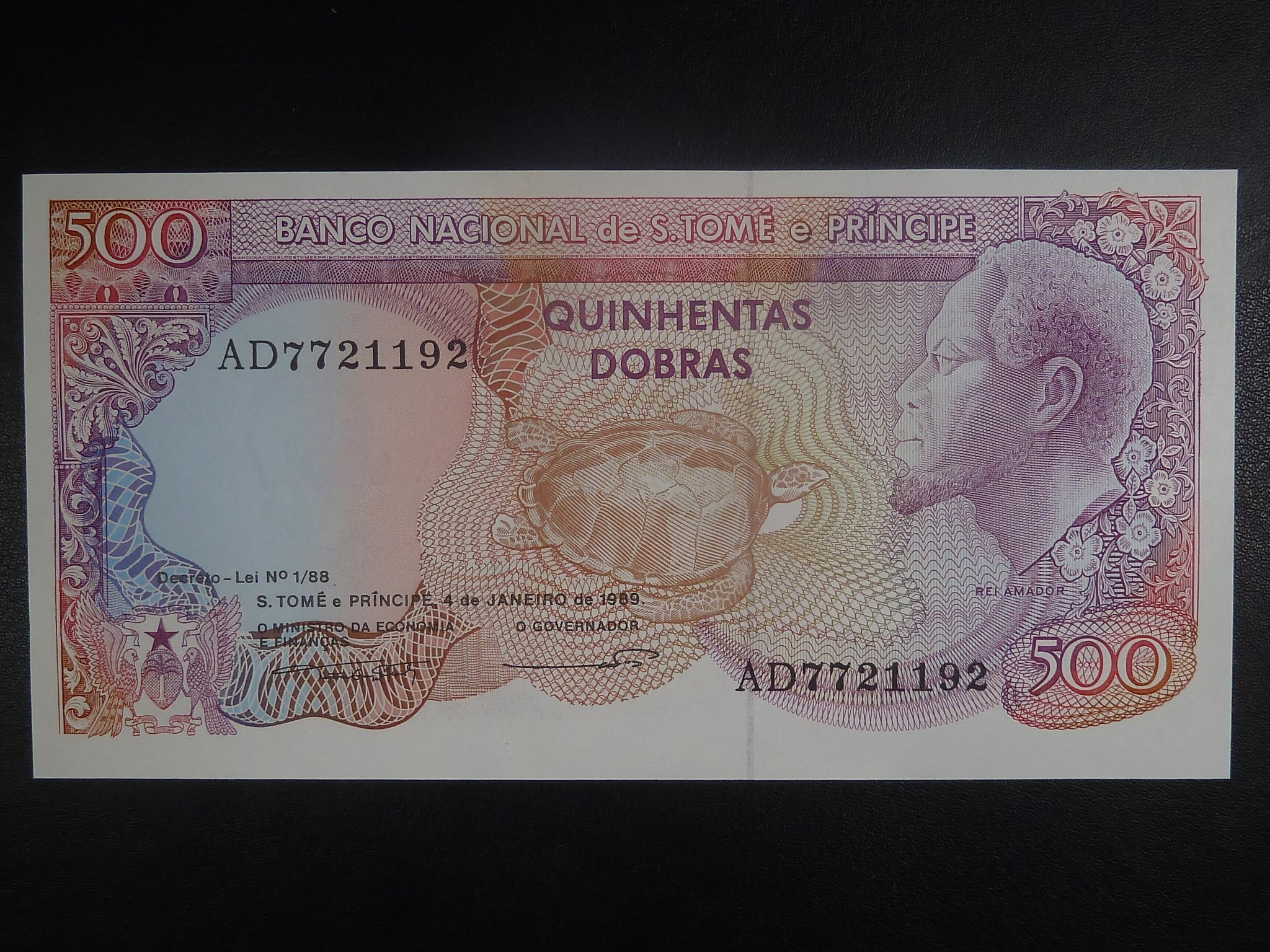 SVATÝ TOMÁŠ, 500 Dobras 1989, BNB. B217a, Pi. 61