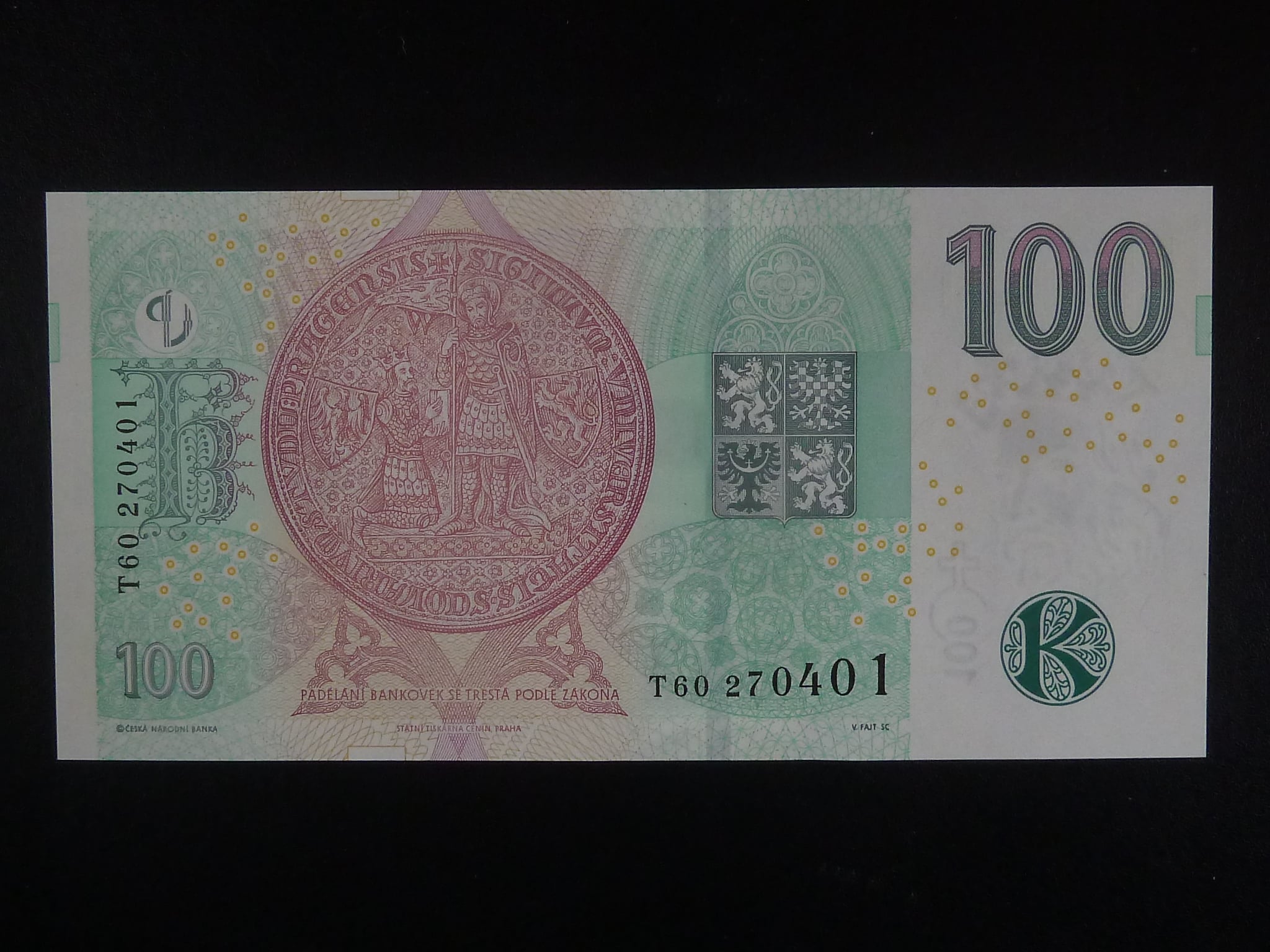 100 Kč 2018 série T 60