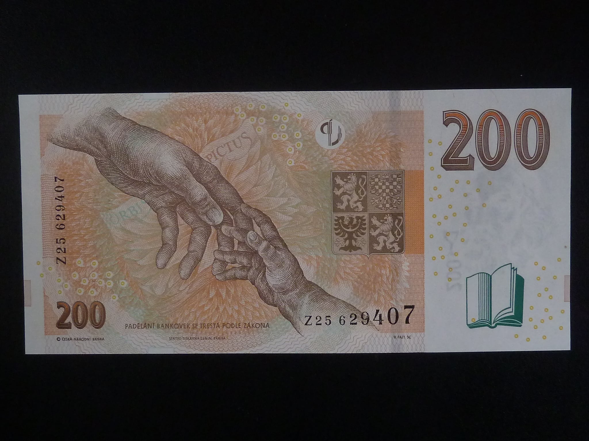 200 Kč 2018 série Z 25, první série
