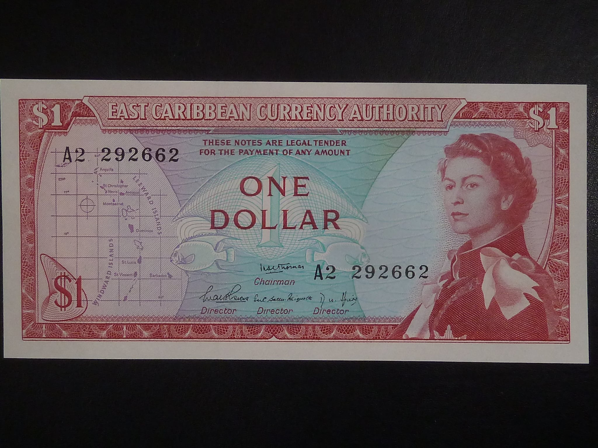 VÝCHODOKARIBSKÉ STÁTY, 1 Dollar 1965, BNB. B101a1, Pi. 13