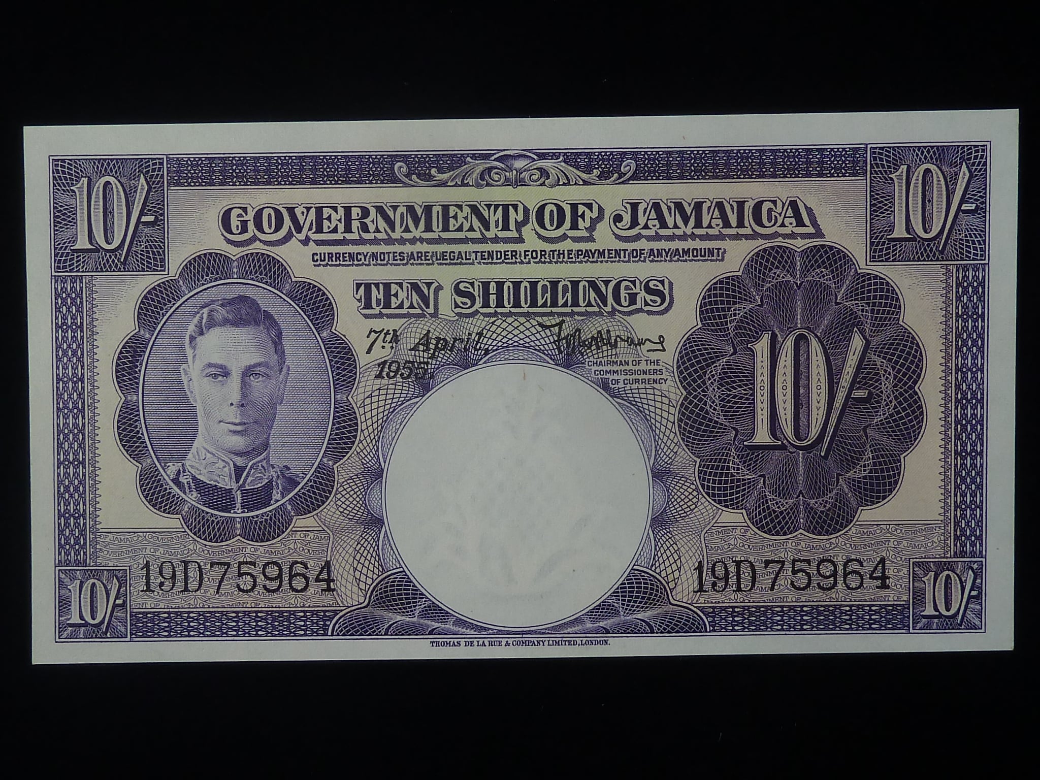 JAMAJKA, 10 Shillings 1955, BNB. B108d, Pi. 39