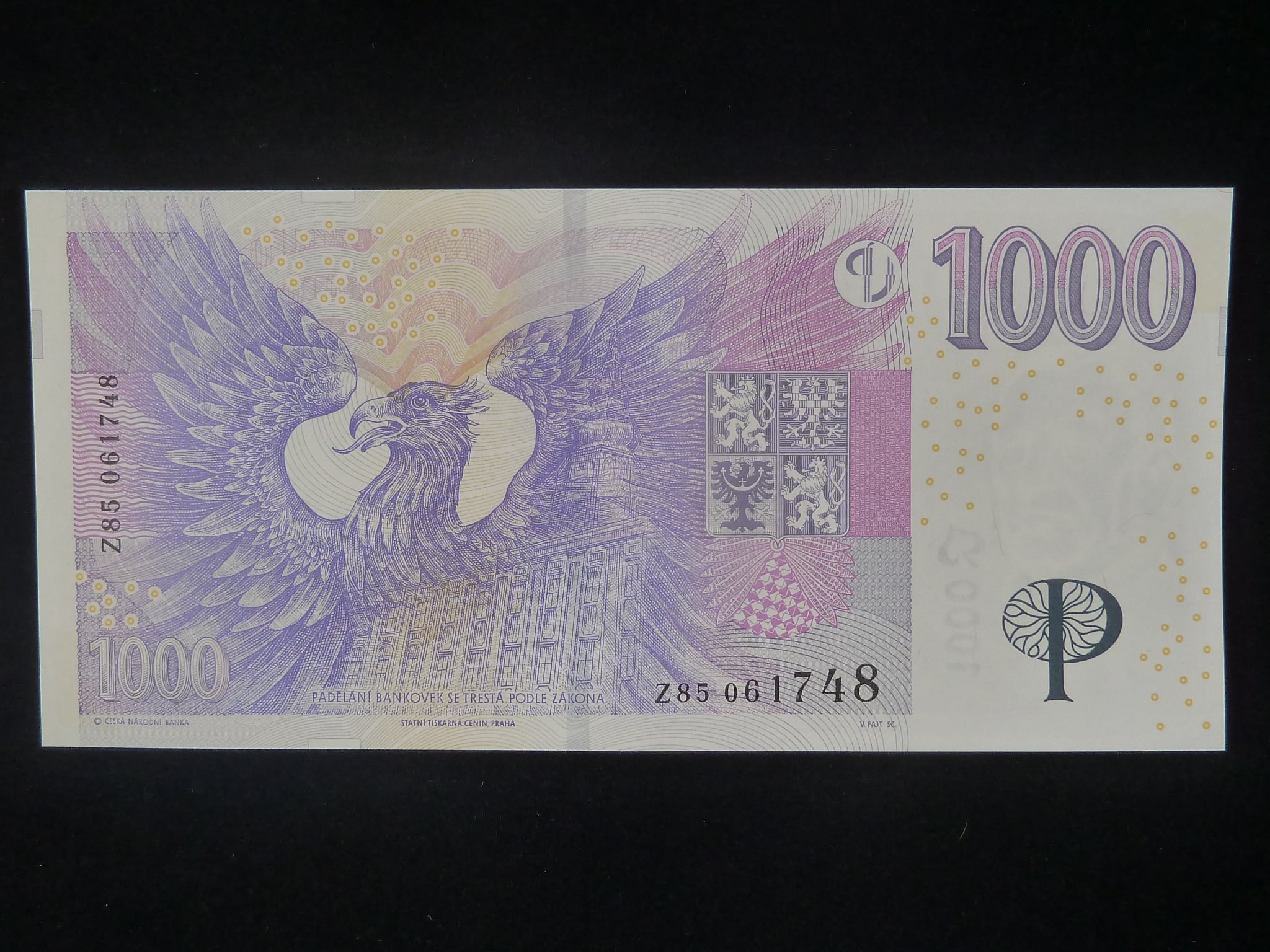 1000 Kč 2008 série Z 85