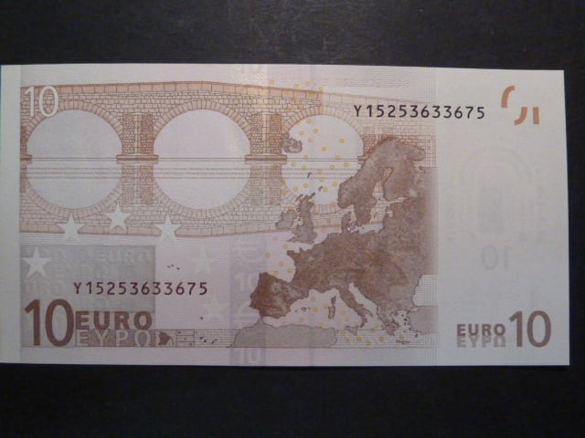 10 Euro 2002 s.Y, Řecko, podpis Jeana-Clauda Tricheta, N028 tiskárna Řecko