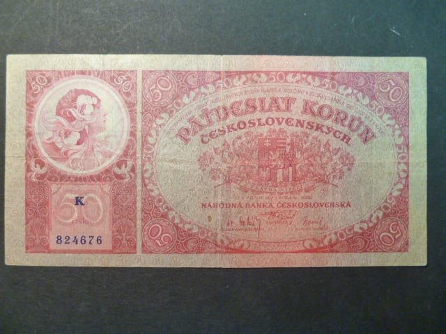 50 Kč 1.10.1929, serie K