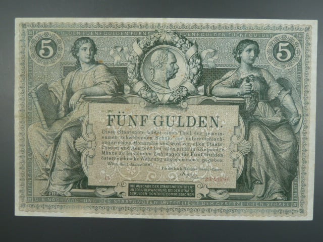 5 Gulden 1.1.1881