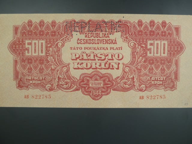 500 K 1944 s.AB, perf. NEPLATNÉ