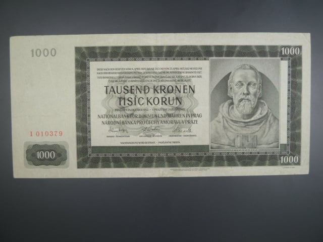 1000 K 8.7.1942 série I, I. vydání