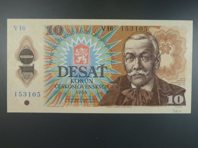 10 Kčs 1986 s. V 16