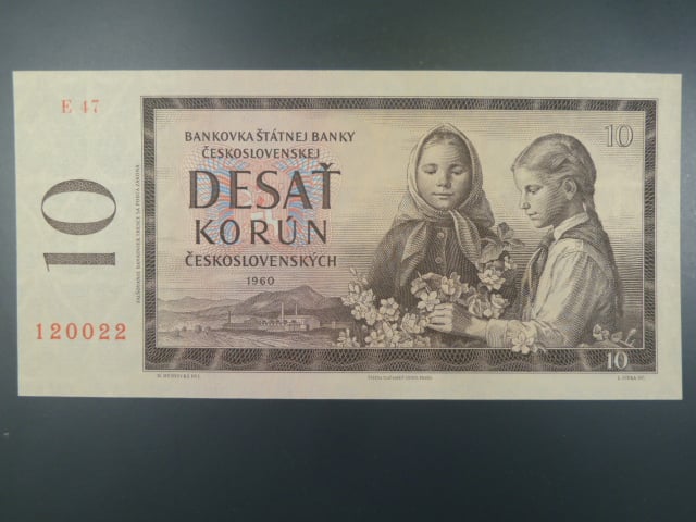 10 Kčs 1960 s. E 47