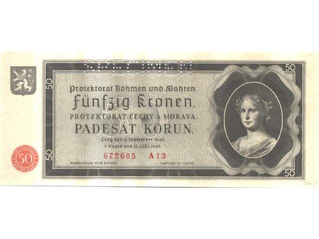 50 K 12.9.1940, perf., specimen