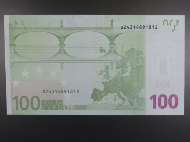 100 Euro 2002 s.S, Itálie, podpis Jeana-Clauda Tricheta, J032 tiskárna Istituto Poligrafico e Zecca dello Stato, Itálie