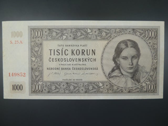 1000 Kčs 16.5.1945 série A 23