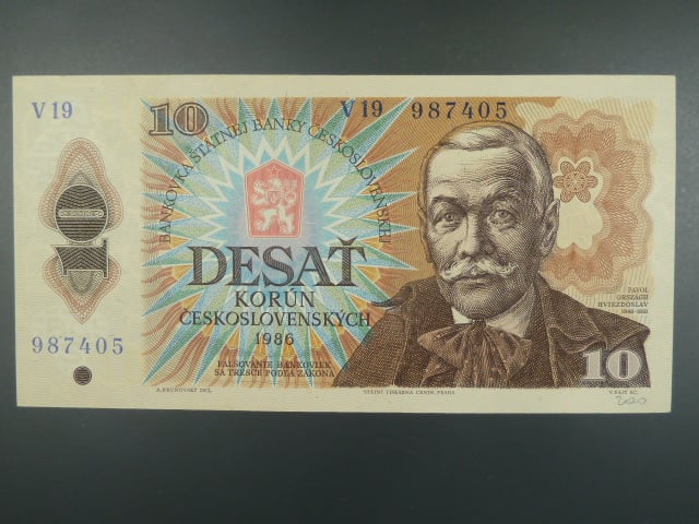 10 Kčs 1986 s. V 19