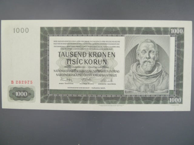 1000 K 8.7.1942 série B, I. vydání