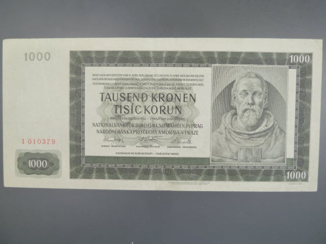 1000 K 8.7.1942 série I, I. vydání