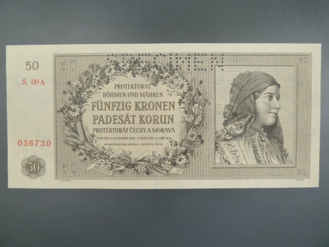 50 K 25.9.1944 série 09 A perf. SPECIMEN