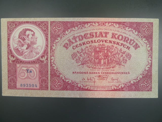50 Kč 1.10.1929, serie Ya