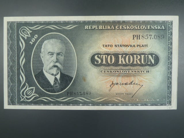 100 Kčs 1945 série PH