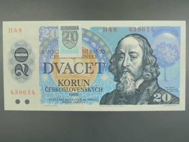 20 Sk 1988 s. H 48, kolkovaná, Baj. SK 1, Pi. 15