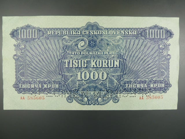 1000 K 1944 série AA, perf. SPECIMEN