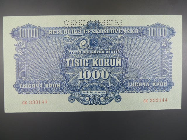 1000 K 1944 série CK, perf. SPECIMEN