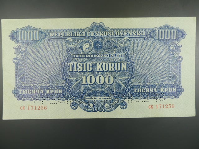 1000 K 1944 série CK, perf. SPECIMEN