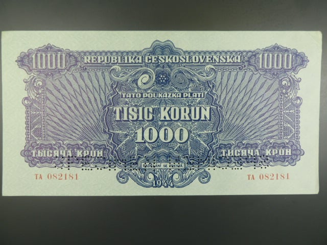 1000 K 1944 série TA, perf. SPECIMEN