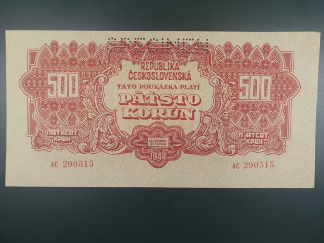 500 K 1944 s.AC, perf. SPECIMEN