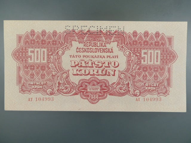 500 K 1944 s.AT, perf. SPECIMEN