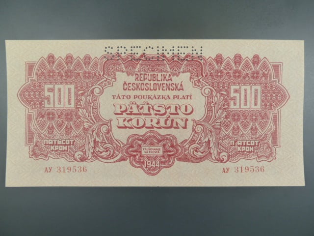 500 K 1944 s.AY, perf. SPECIMEN