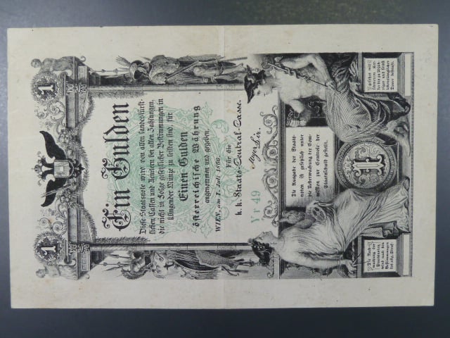 1 Gulden 7.7.1866 série Yr49