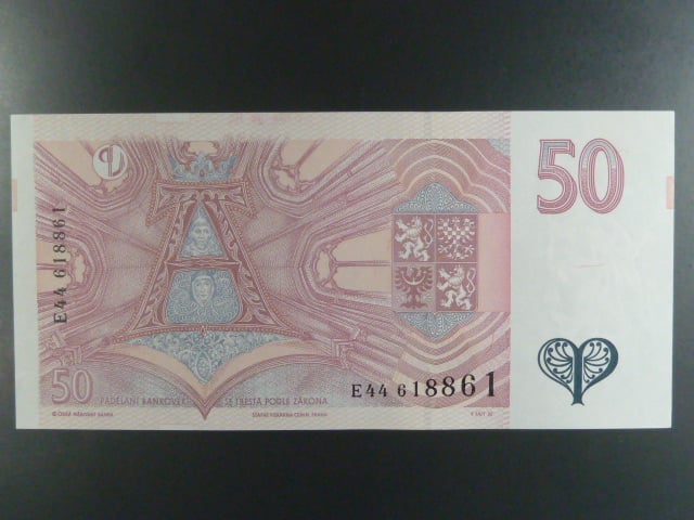 50 Kč 1997 s. E 44, Baj. CZ 17, Pi. 17